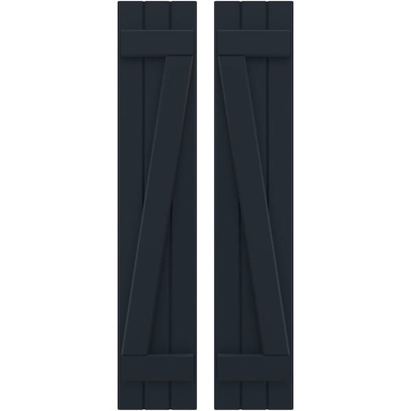 Ekena Millwork Americraft 3-Board (2 Batten) Wood Joined Board-n-Batten Shutters w/ Z-Bar, ARW102BB311X77OBH, PR ARW102BB311X77OBH - main